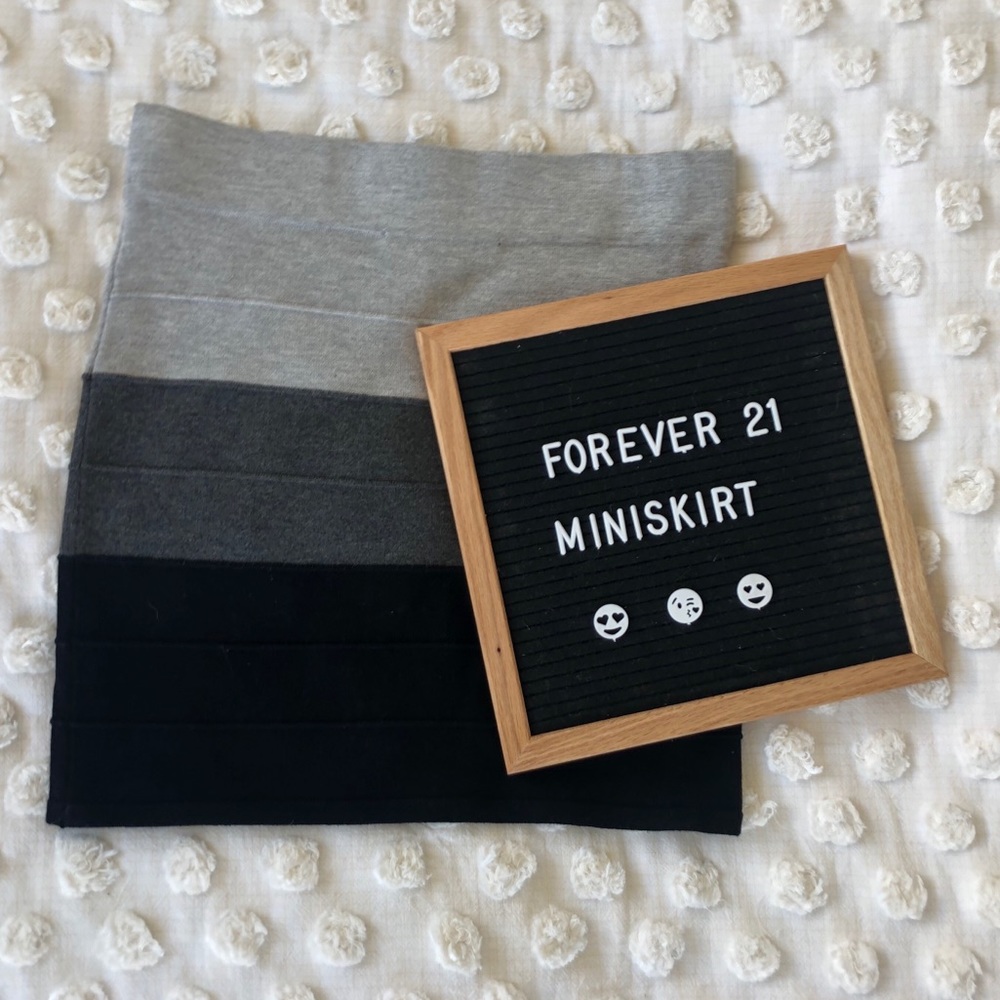 Black Ombré Mini Skirt